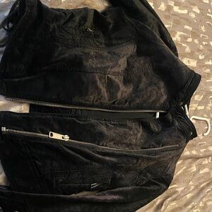 Free People Black Suede Jacket